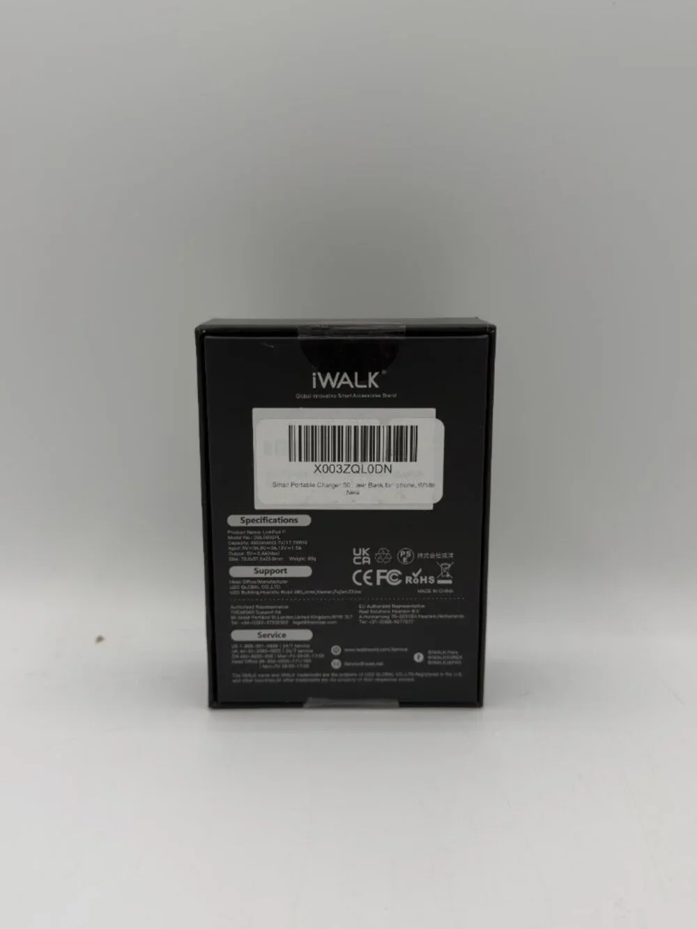 iWALK LinkPod P 4800mAh Portable Charger Power Bank for iPhone White